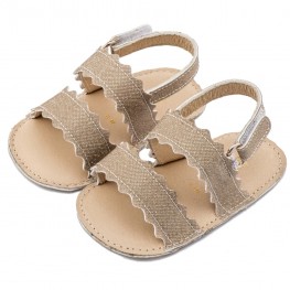 BabyWalker Βαπτιστικά παπούτσια κορίτσι MI1659 Πλατίνα